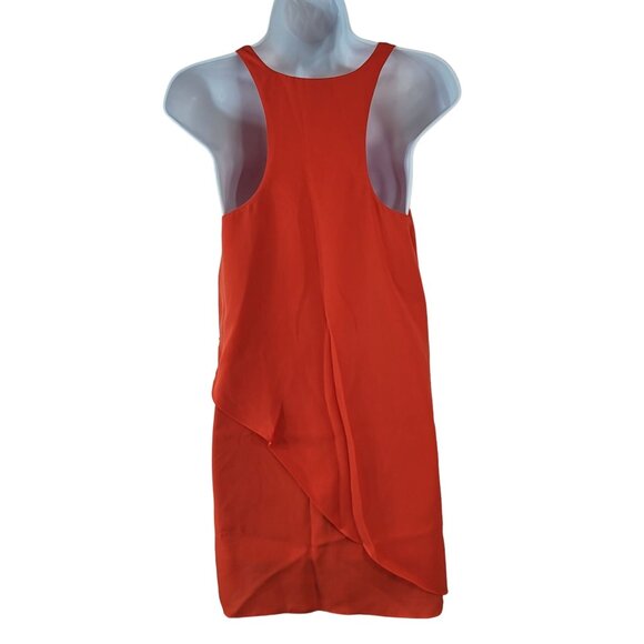 Silence & Noise Sleeveless Tank Dress Orange XS Tier Lined Zip Urban Outfitters - Picture 7 of 10